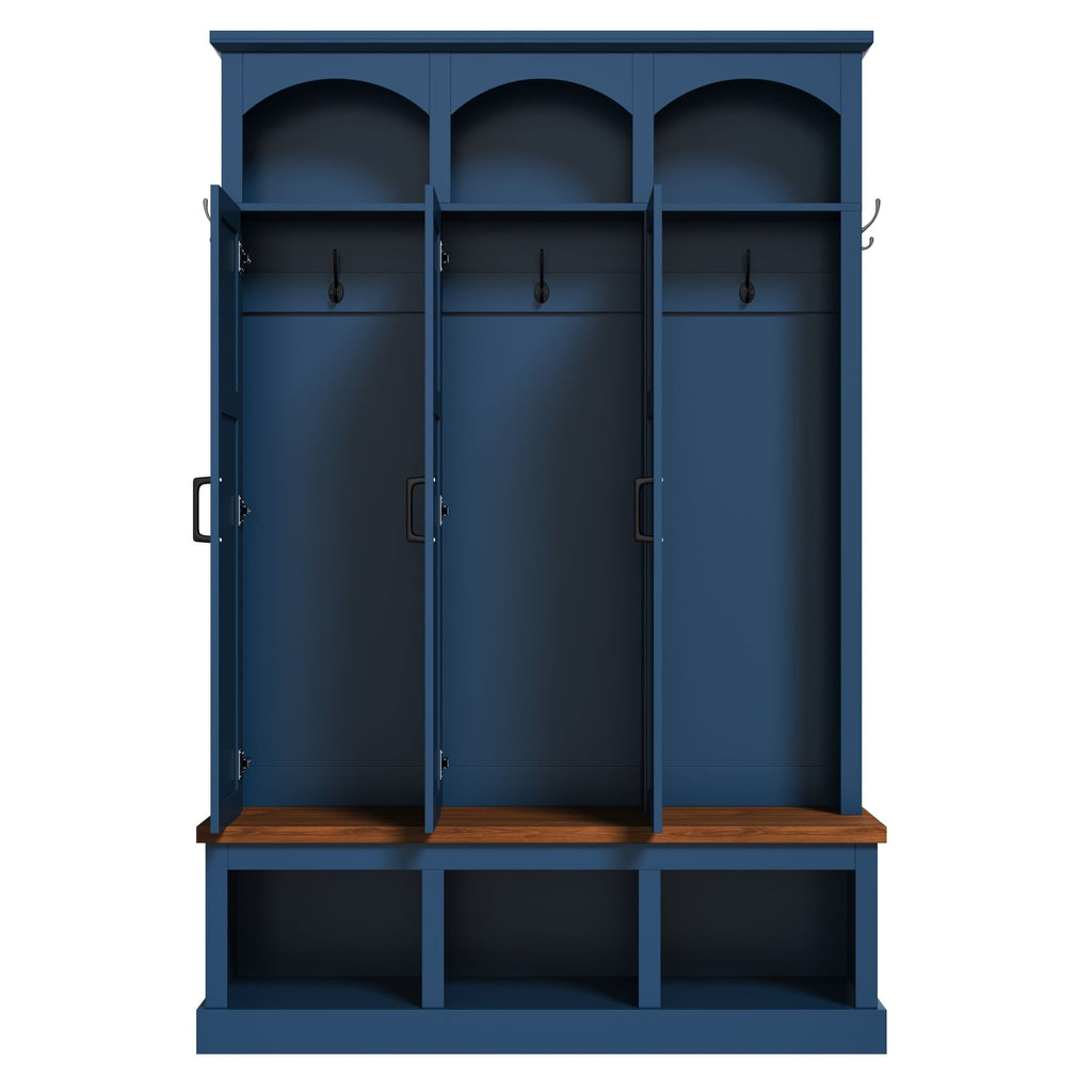 Classic Arched Design Hall Tree With 3 Hidden Storage