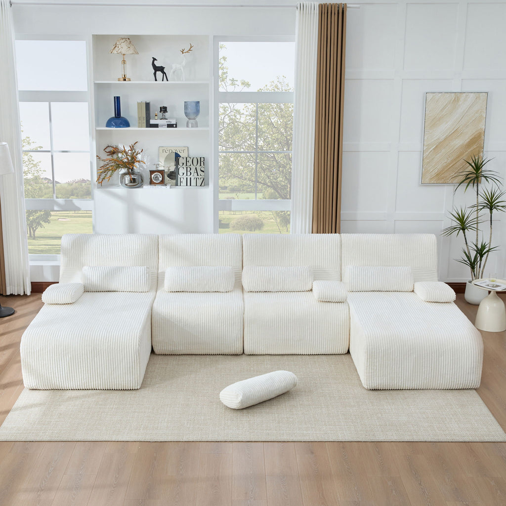 Oversized Sectional Sofa, Living Room Seating With Modular Design
