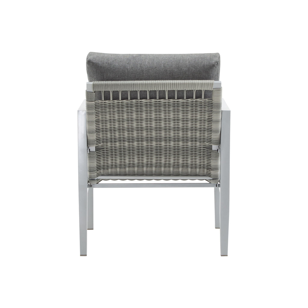 Modern Lounge Chair With Rope Accents And Cushions