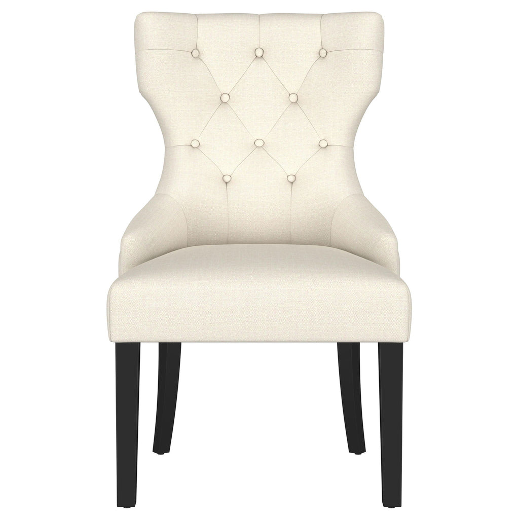 Extension Dining Table Set With Expandable Table With Upholstered Wingback Chairs