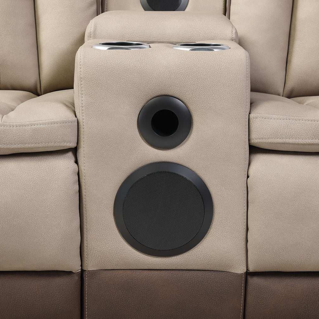 Bruno - Power Reclining Loveseat With Bluetooth Speakers