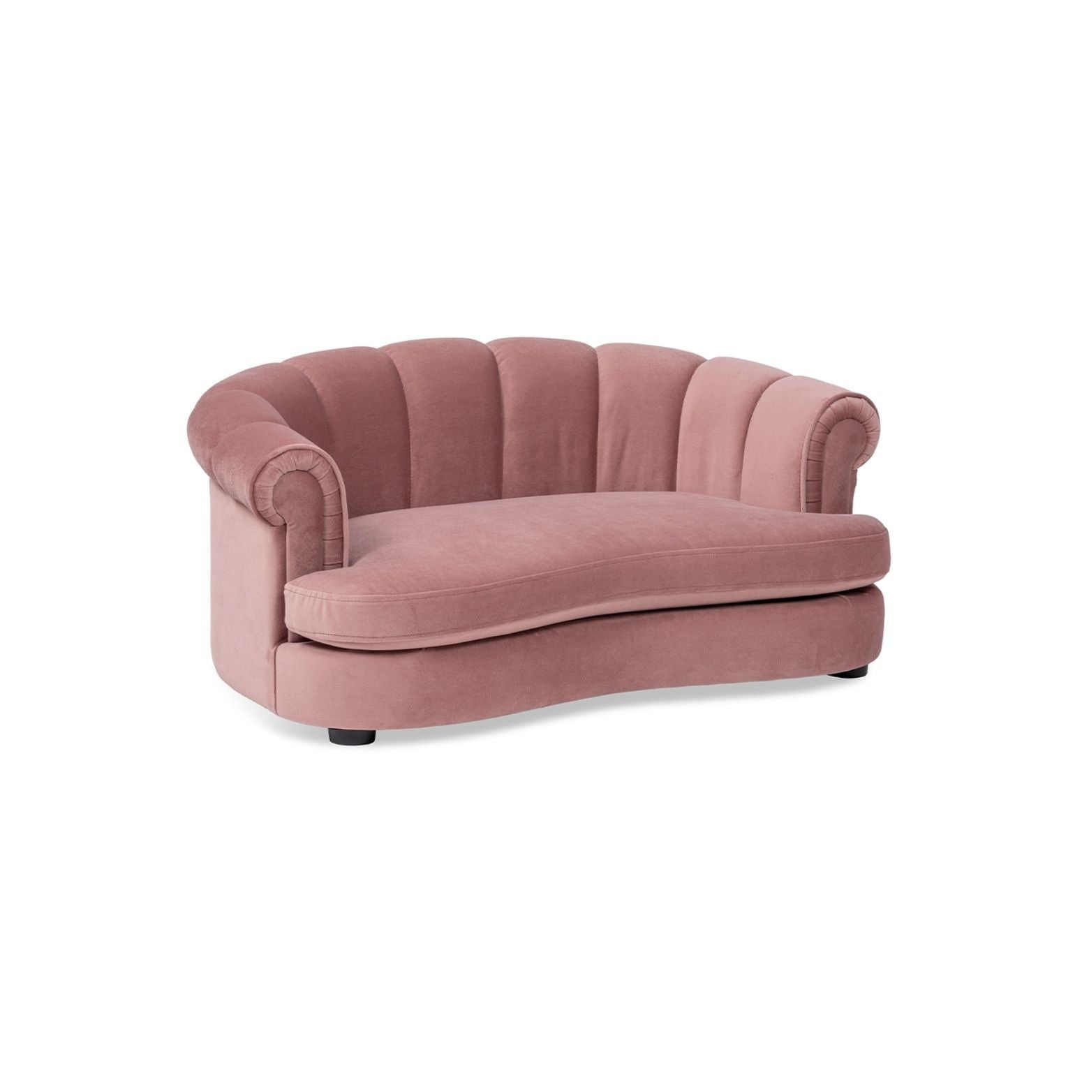 Halle - Rolled Arm Dog Bed - Pink