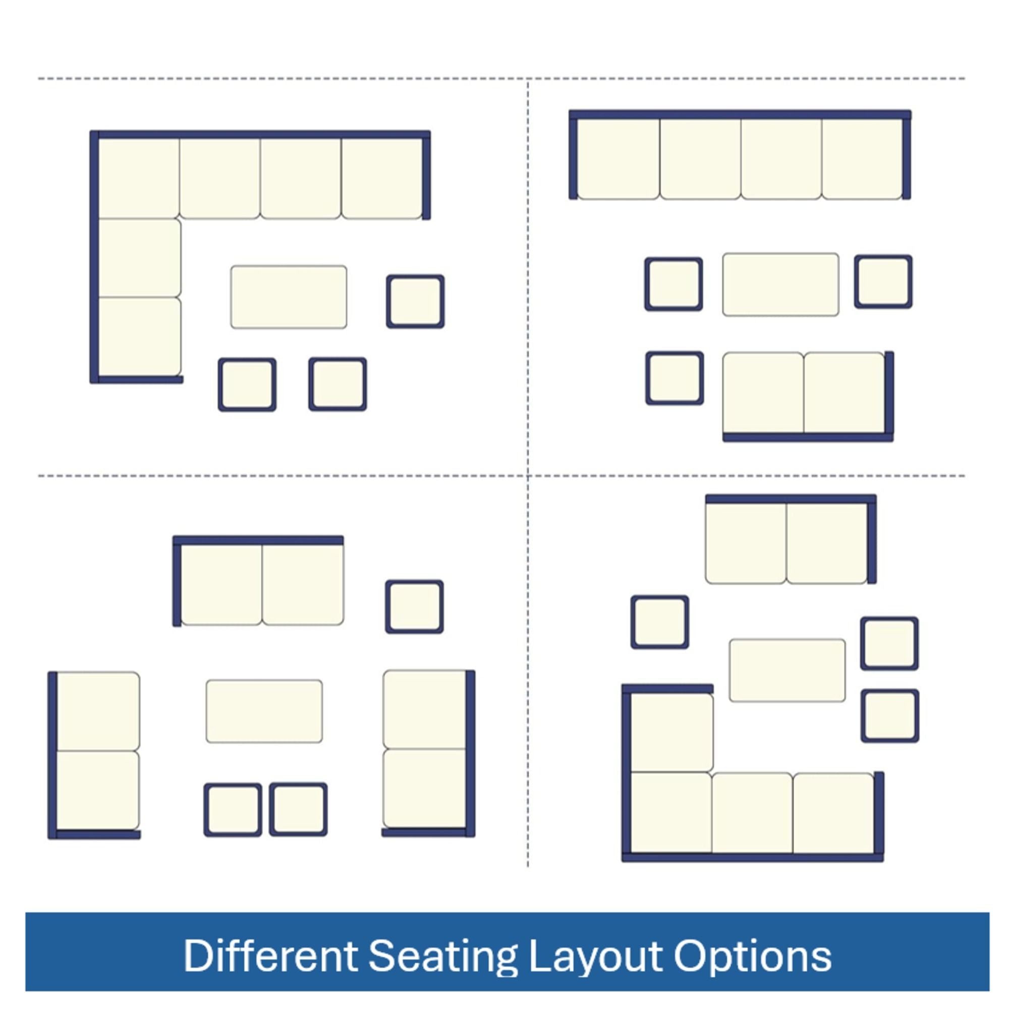 7 Piece Outdoor Dining Set With Cushions, Modular Sectional Sofa And Table