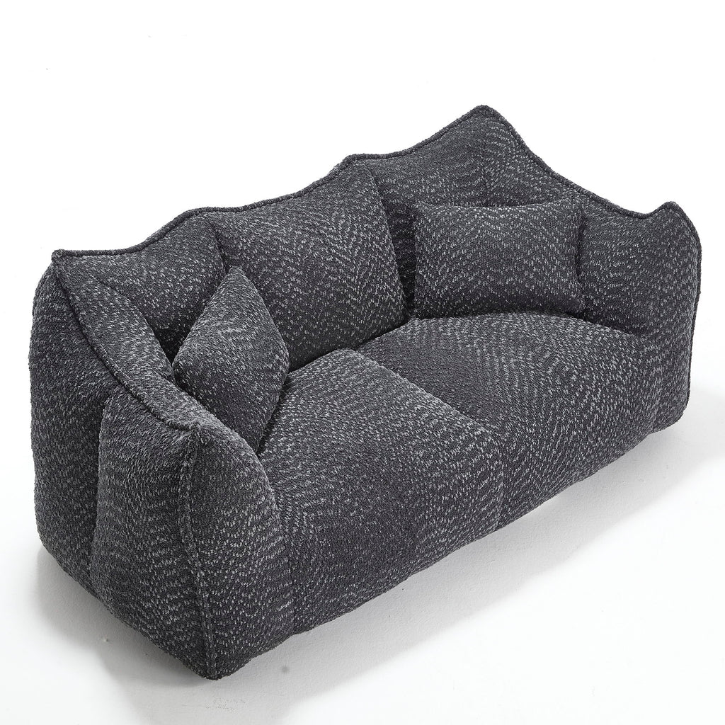 Comfortable Dual Beanbag Chair With High Resilience Foam Core For 2 People