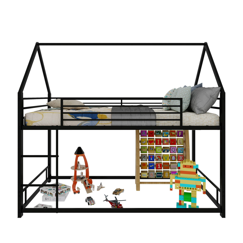 Bunk Bed With Safety Guardrails, No Box Spring Needed