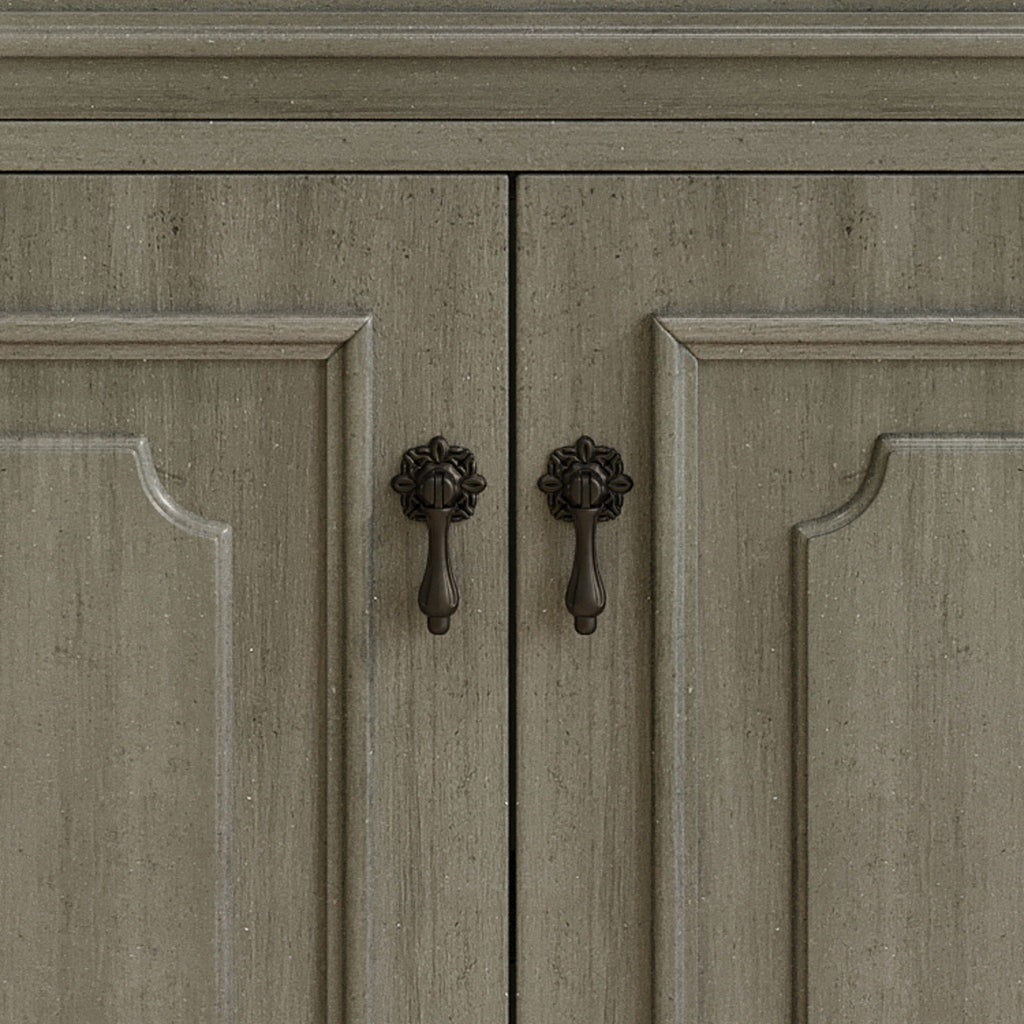 Vintage Bathroom Vanity With Sink, Rustic Cabinet With Soft Close Doors