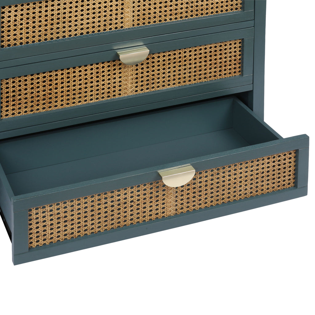 3 Drawer Cabinet, Natural Rattan, American Furniture