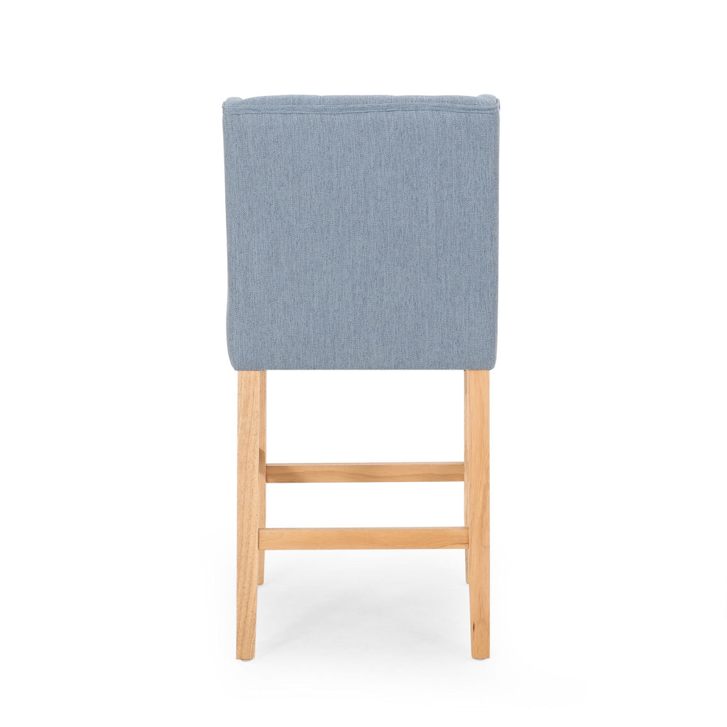 Vienna - Contemporary Fabric Tufted & Wingback Counter Stools (Set of 2)