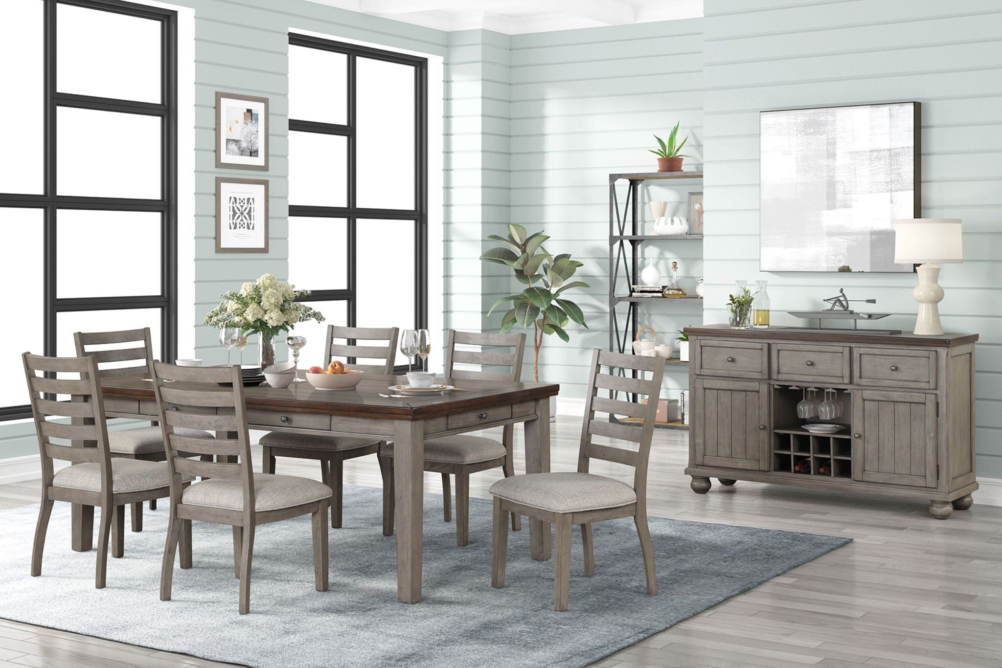 Rustic 2 Tone Sever With Powerpack - Gray