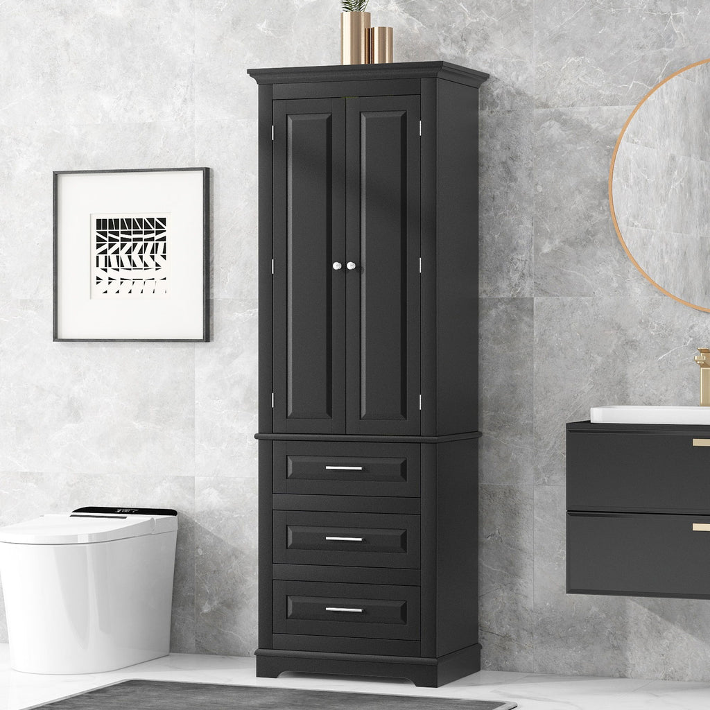 Storage Cabinet With 3 Drawers For Bathroom