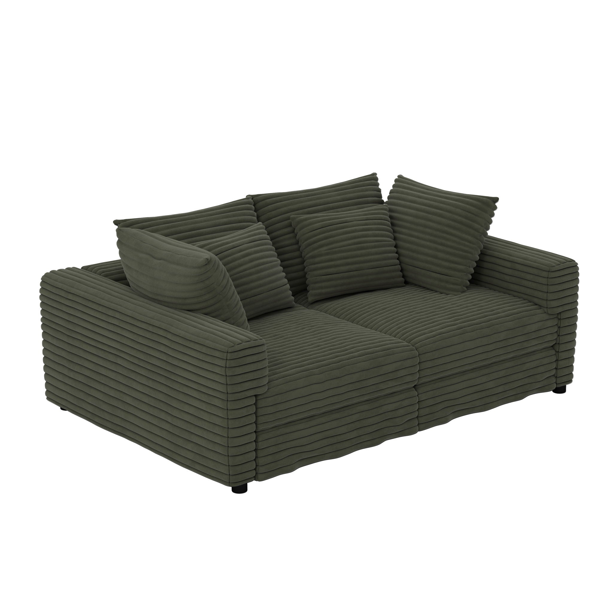 4 Seat Sofa, Modern Comfy Upholstered Sofa Cloud Couch, Deep Seat Couches With Soft Pillows