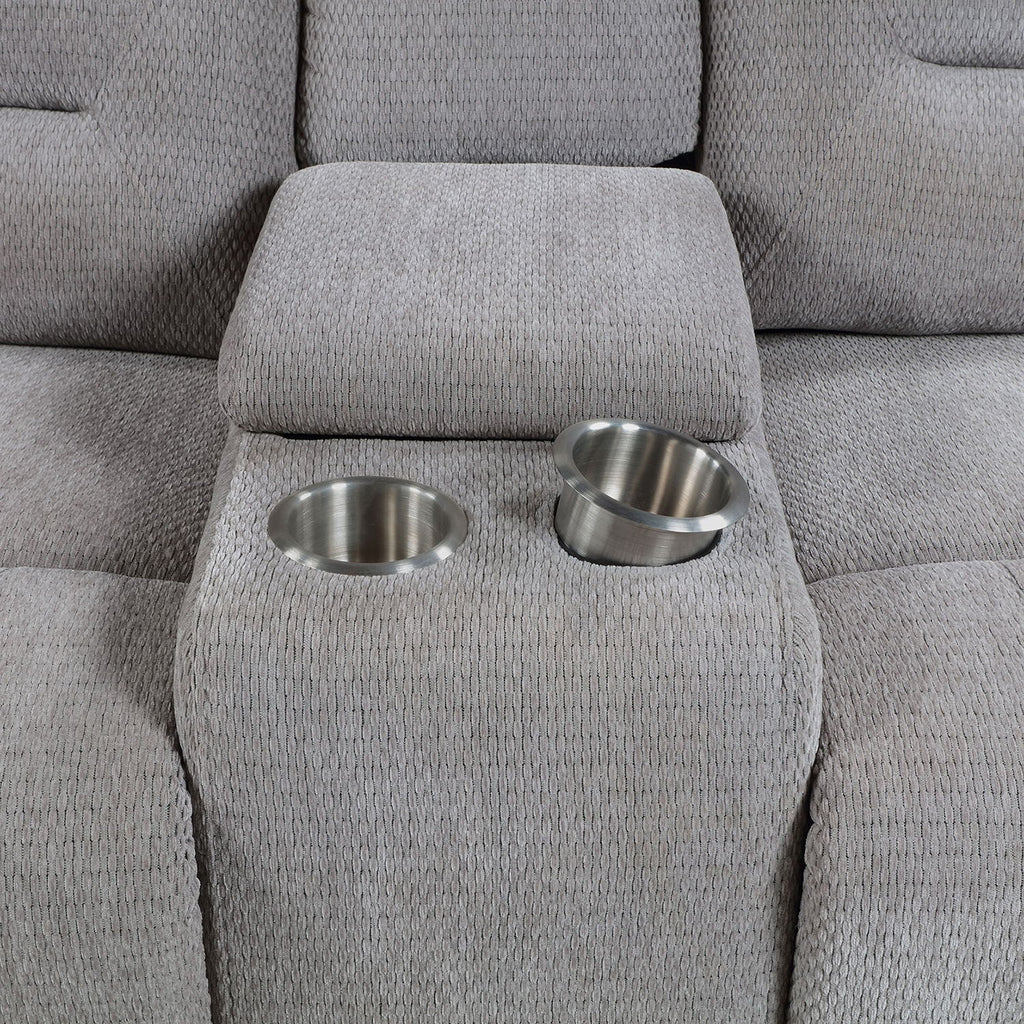 Sebring - 2 Piece Upholstered Reclining Sofa Set With Manual Recline - Gray