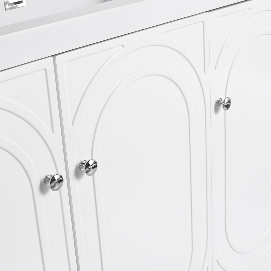 Modern Freestanding Bathroom Vanity With Soft Close Cabinet Doors