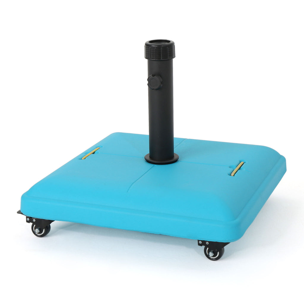 Wheelie - Stylish Square Umbrella Base With Stainless Steel Pole Handle