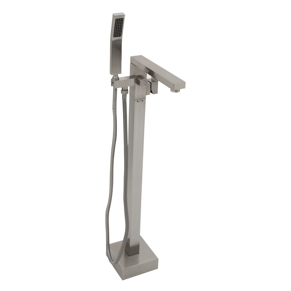Freestanding Bathtub Faucet With Waterfall Tub Filler And Hand Shower