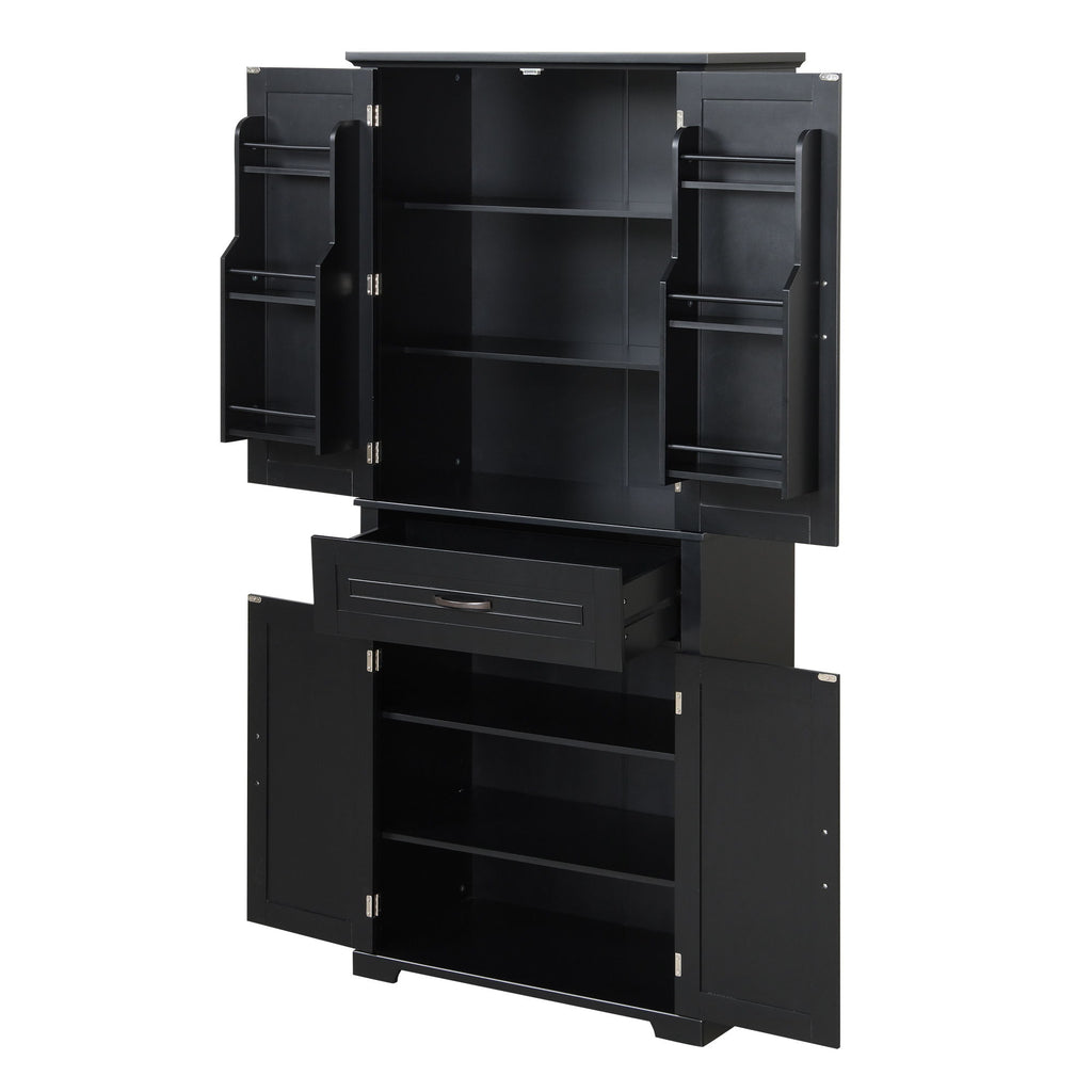 Bathroom Storage Cabinet With Doors And Drawer, Adjustable Shelf