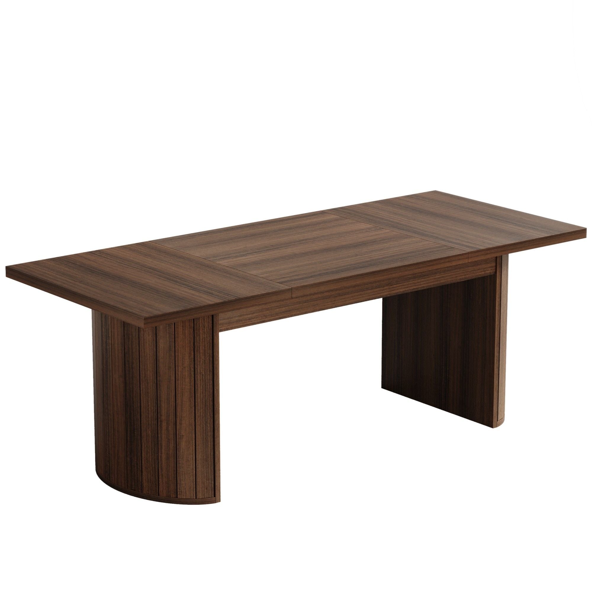 Extra Long Dining Table With Dual Base - Walnut