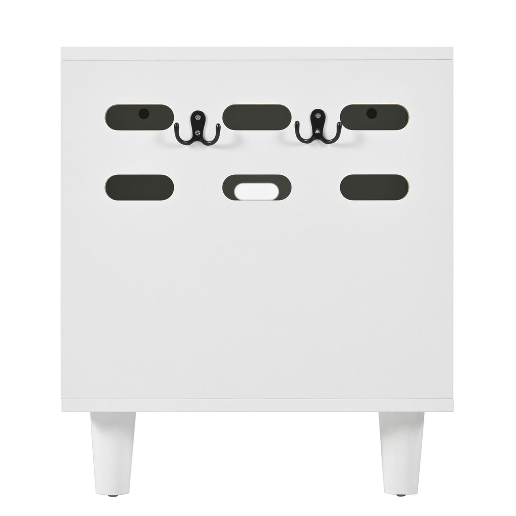Furniture Style Cat Cabinet Cat Litter Box With Sisal Scratching Door - Cream White