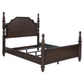 Berwick - 4 Poster Queen Bed With Serpentine Headboard - Dark Oak