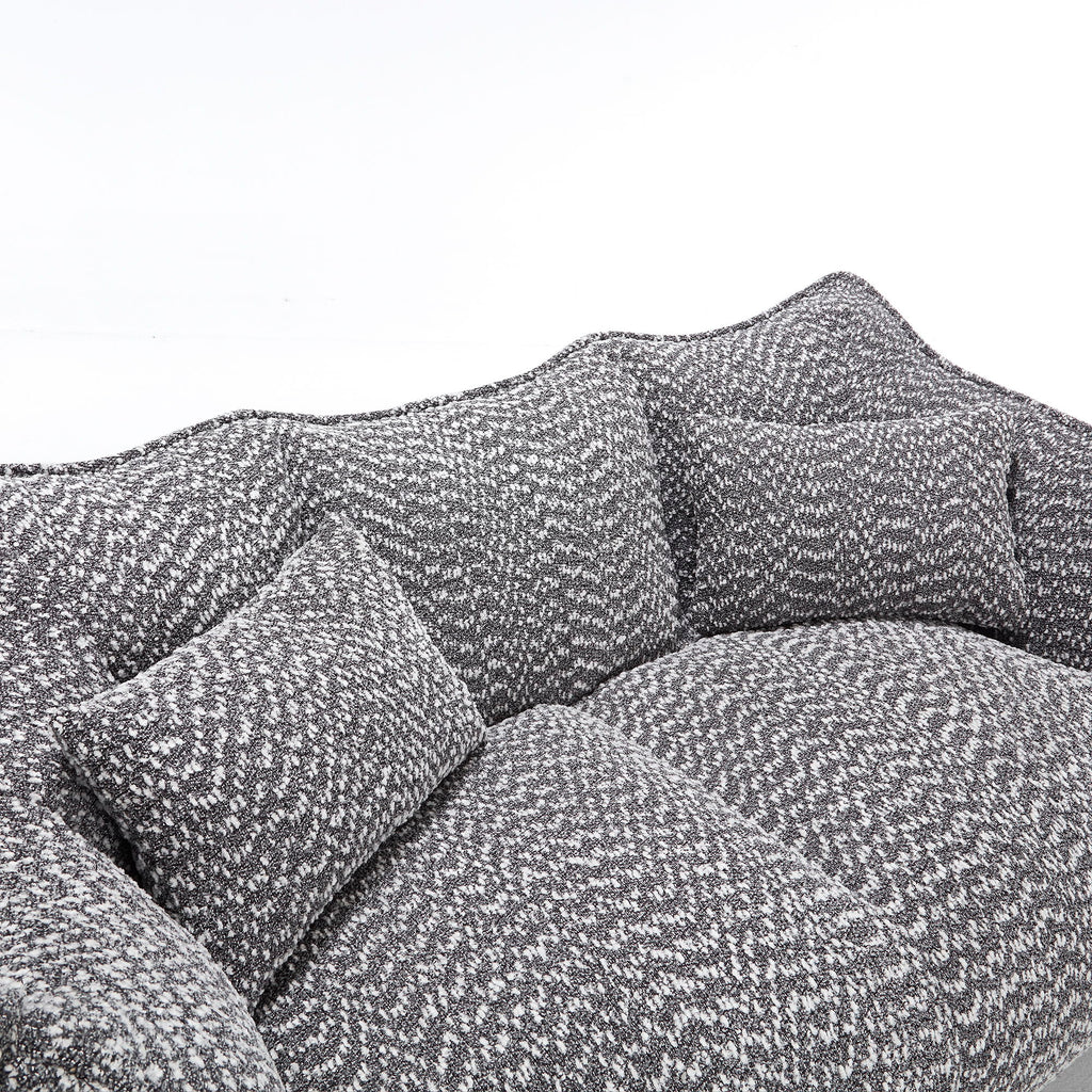 Comfortable Dual Beanbag Chair With High Resilience Foam Core For 2 People