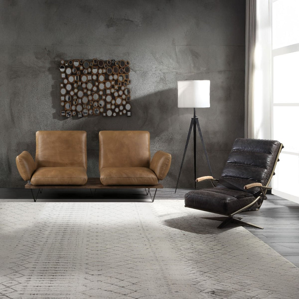Narech - Sofa With Swivel - Nutmeg Top Grain Leather