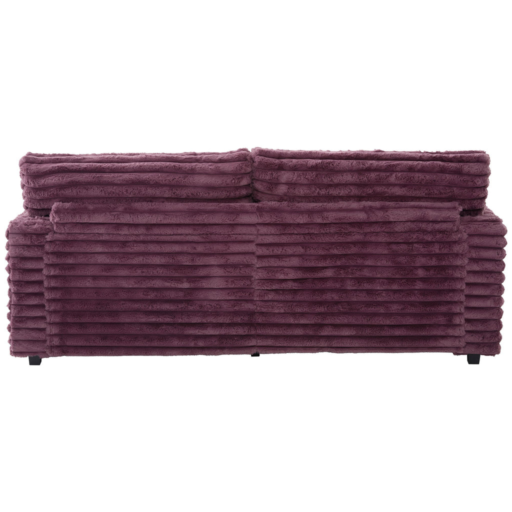 Oversized Double Chaise Lounge Sofa Bed With USB Ports And Cup Holders