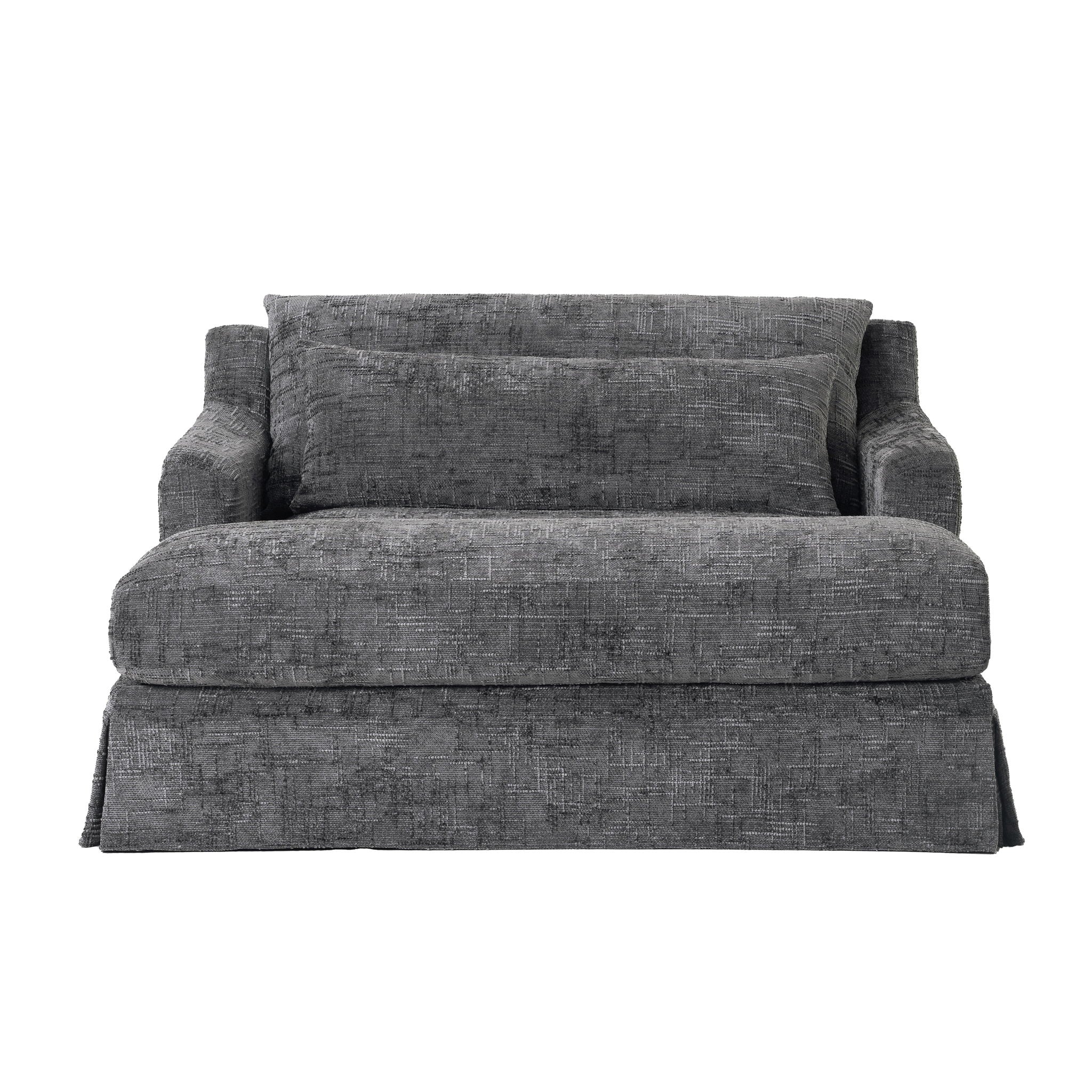 Sofa Bed Loveseat With Textured Surface And 2 Cushions