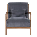 Upholstered Armchair With Back Support Pillow