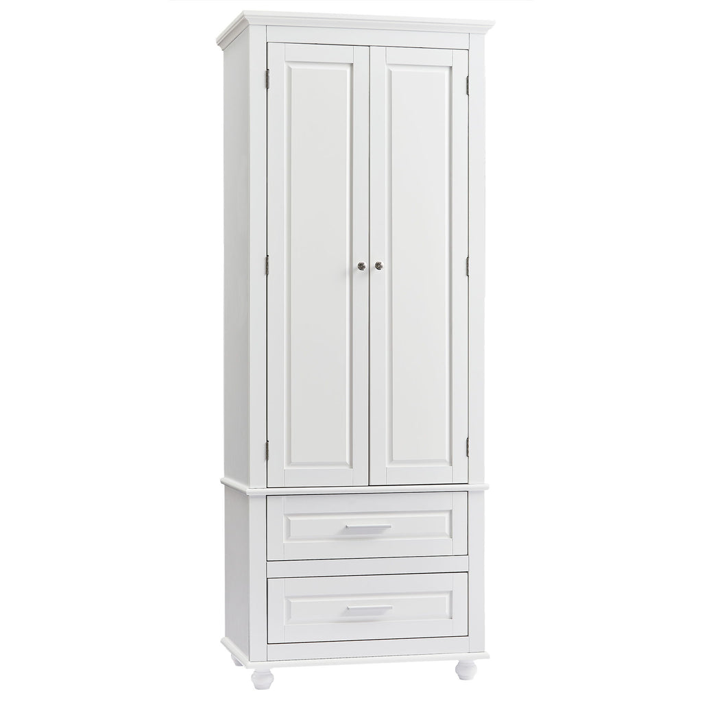 Tall Storage Cabinet With 2 Drawers For Bathroom