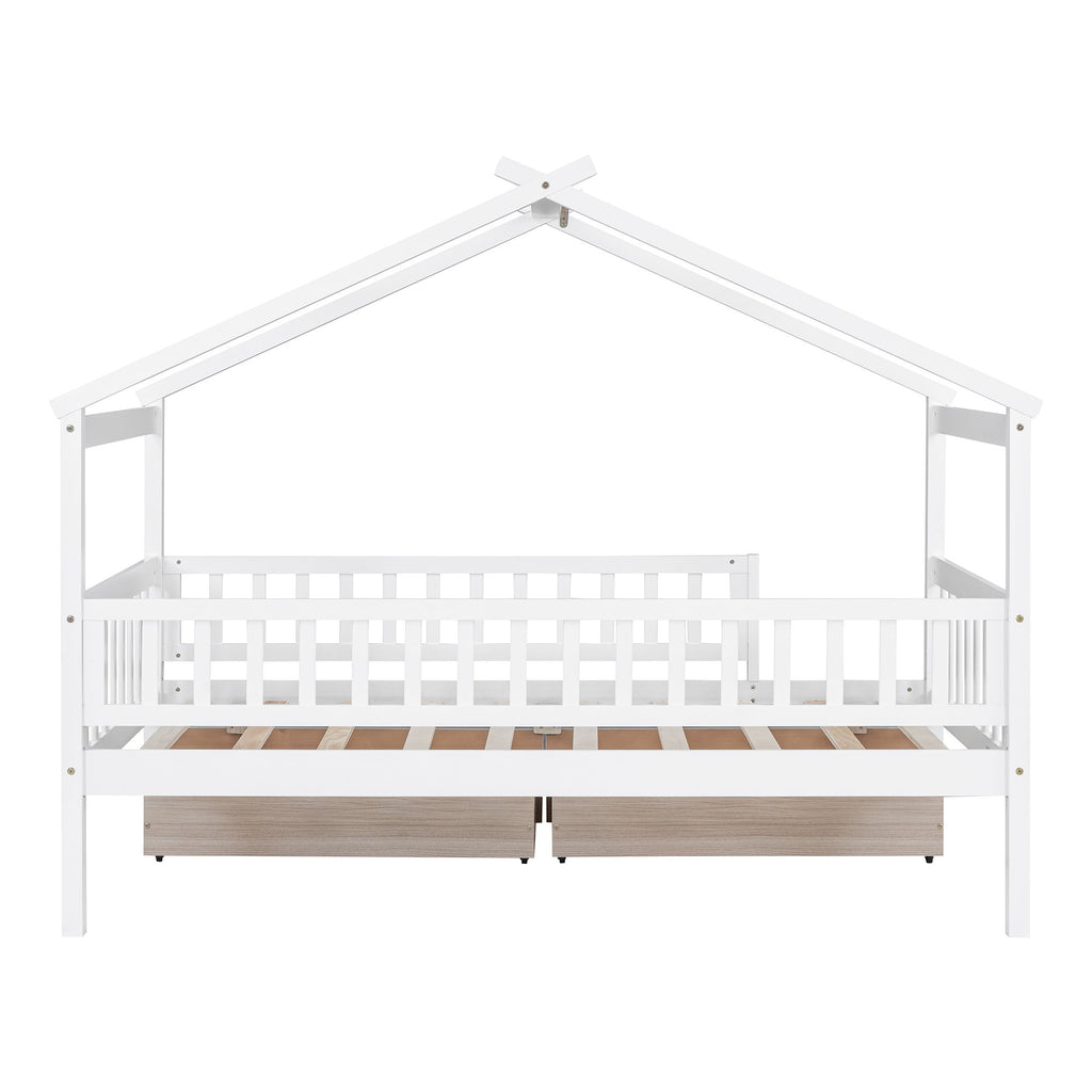 House Bed With 2 Drawers
