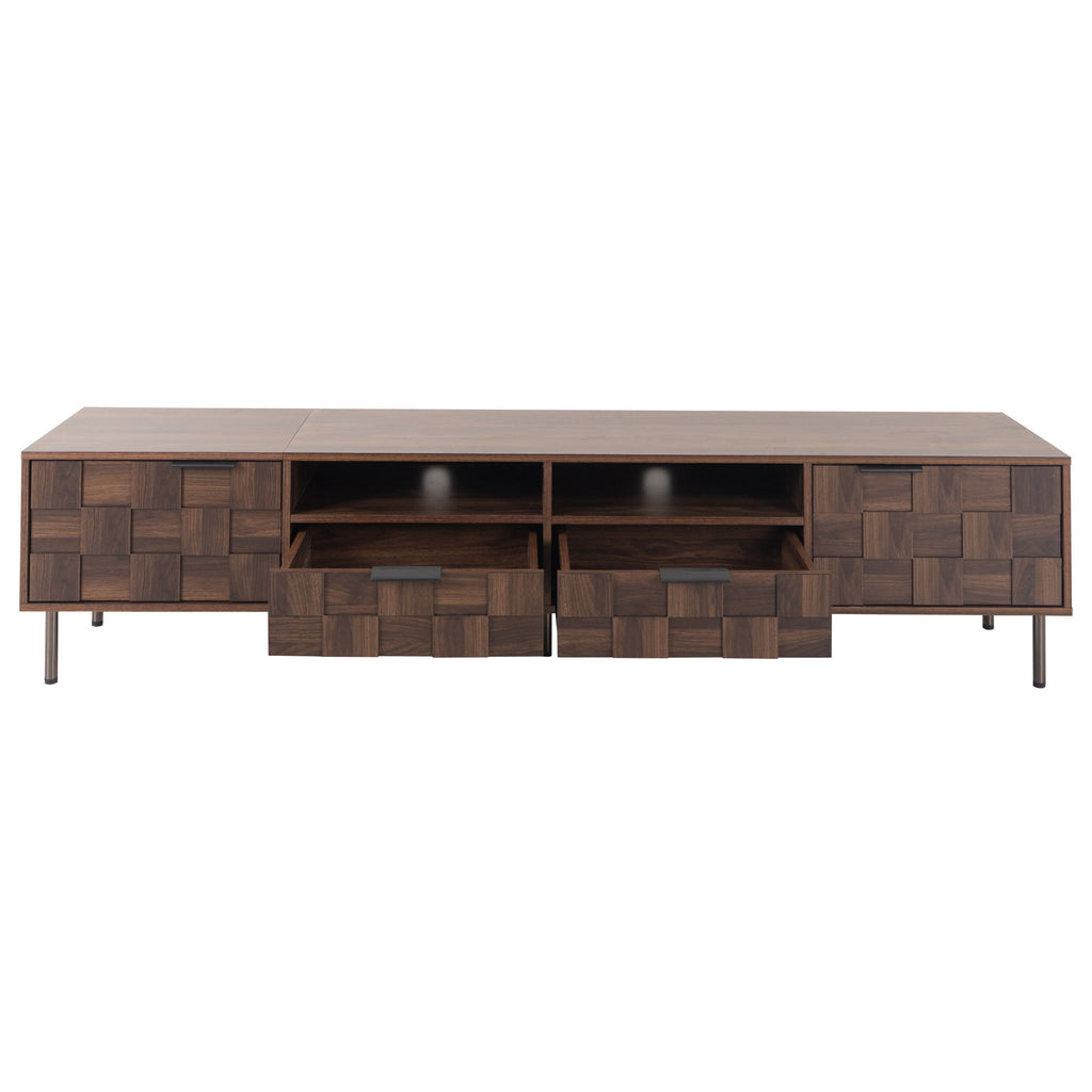 TV Stand With 2 Drawers, Media Console Table, Storage Cabinet With Cable Management
