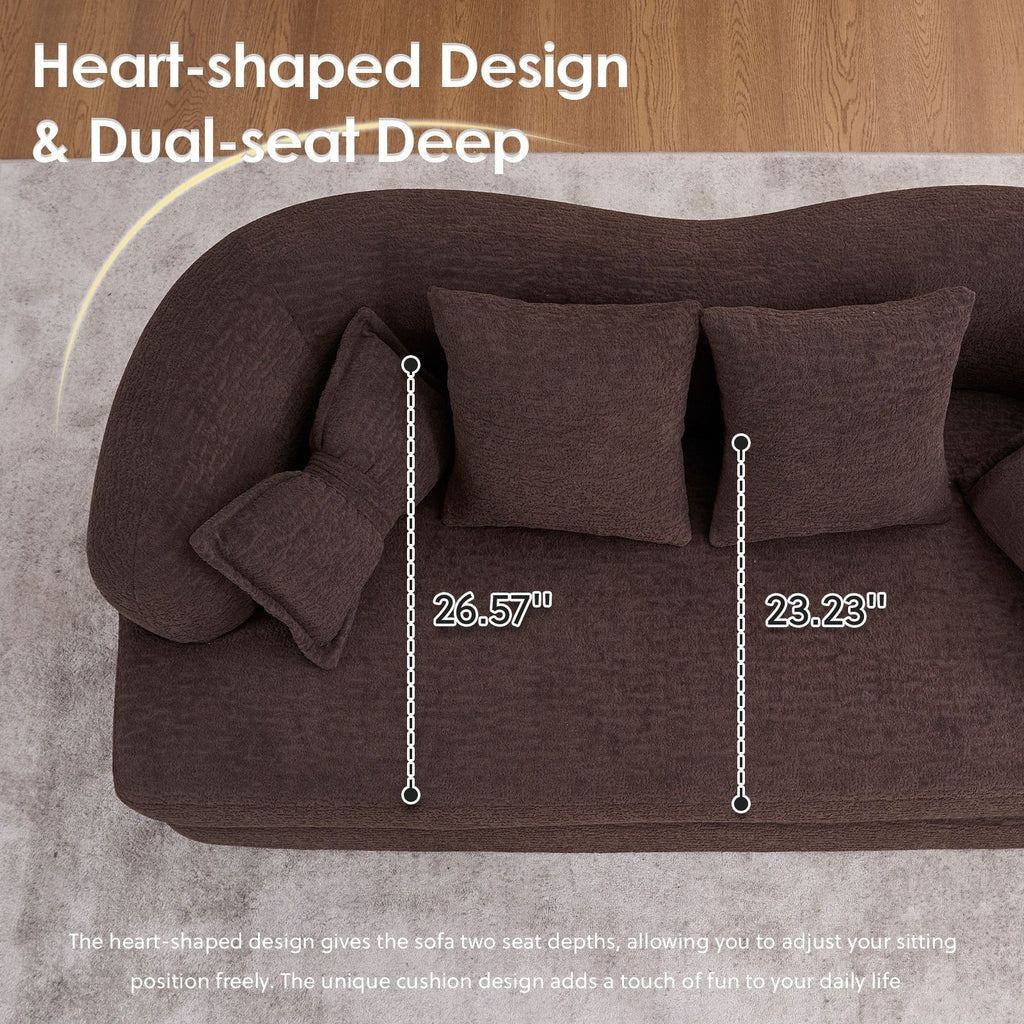 Foldable Sofa Bed, Boneless Couch Convertible Sleeper With 4 Pillows