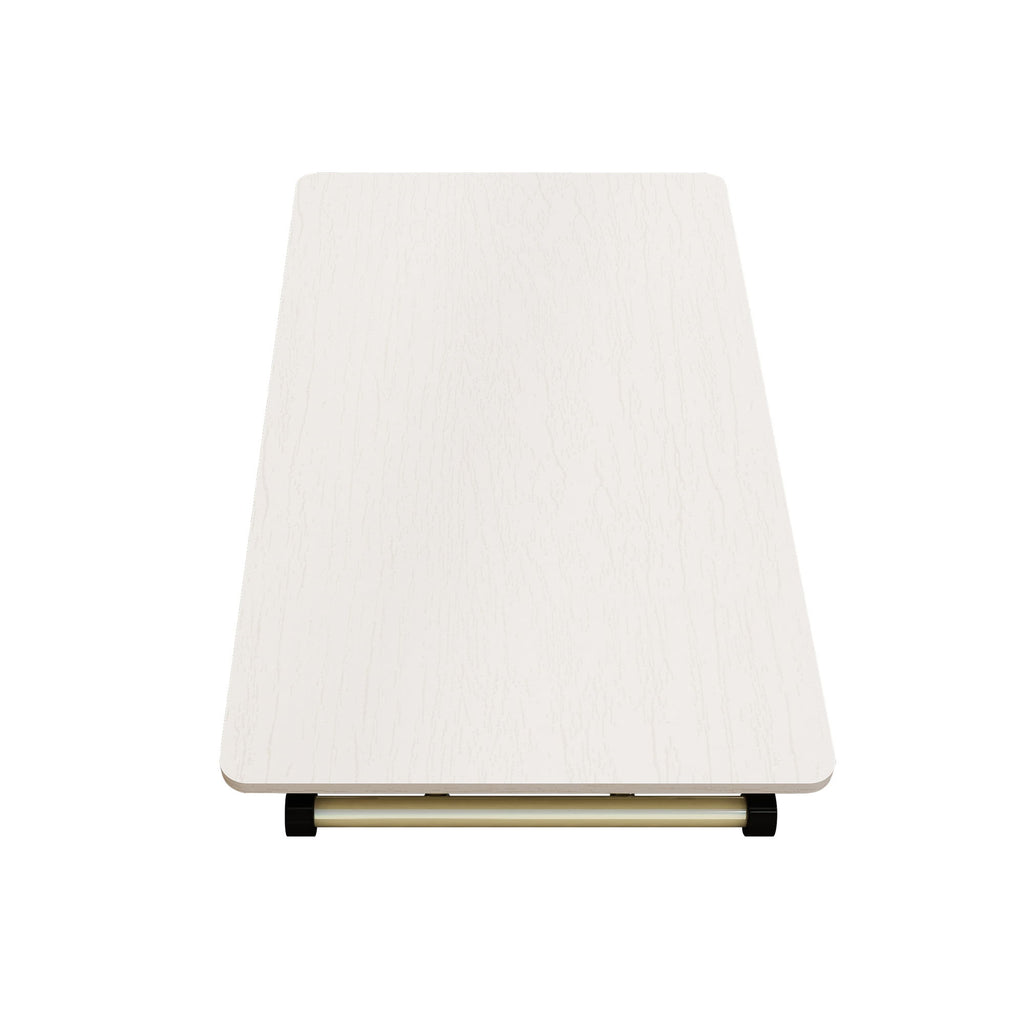 Adjustable Standing Table, Indoor & Outdoor Use, Portable With Adjustable Height - Off White / White