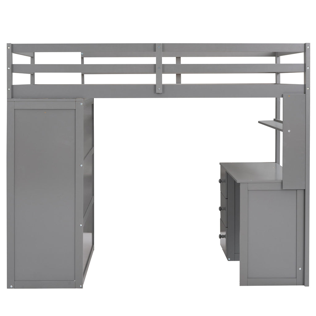 Loft Bed With Drawers, Desk, And Wardrobe