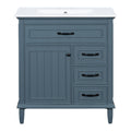 Bathroom Vanity With Sink Top, Flip Drawers, Adjustable Shelf