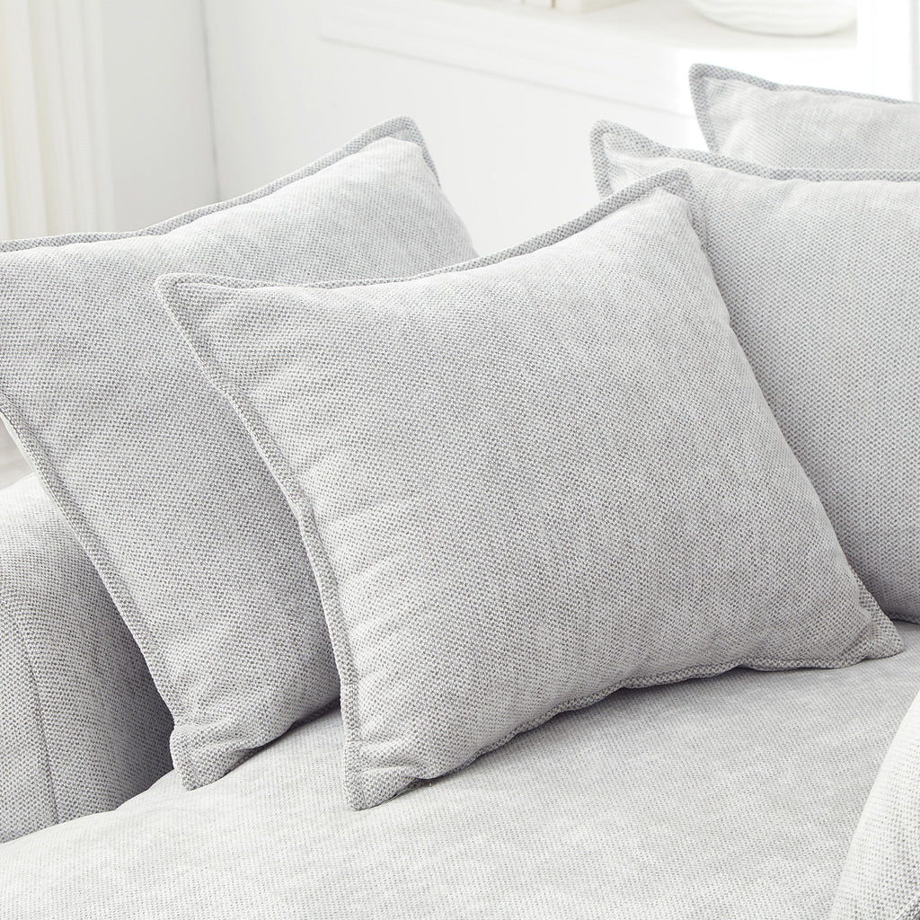 Modern Round Chaise Sofa With 8 Throw Pillows