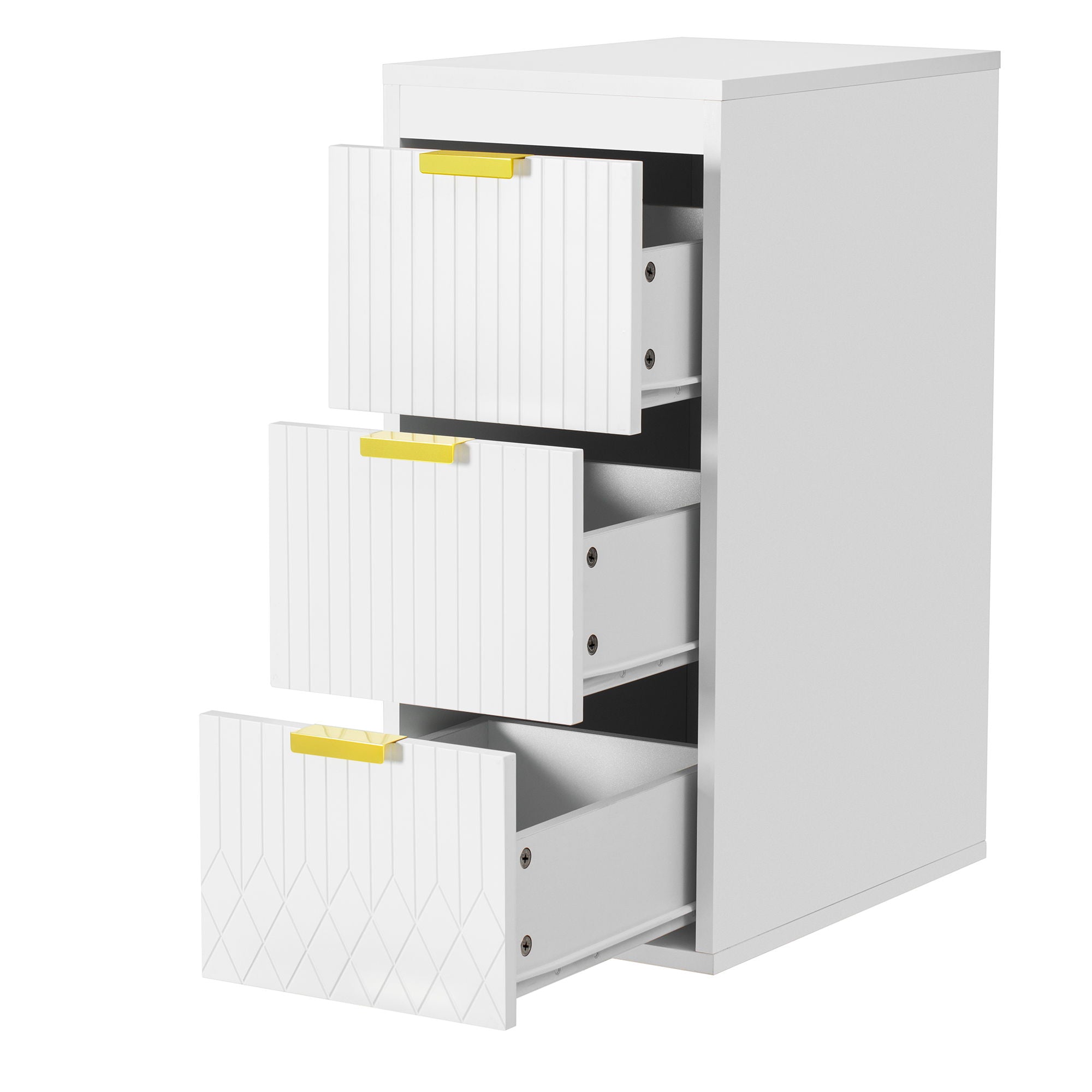 Modern Floating Bathroom Cabinet With Basin Sink And Side Storage, Rectangular Vanity