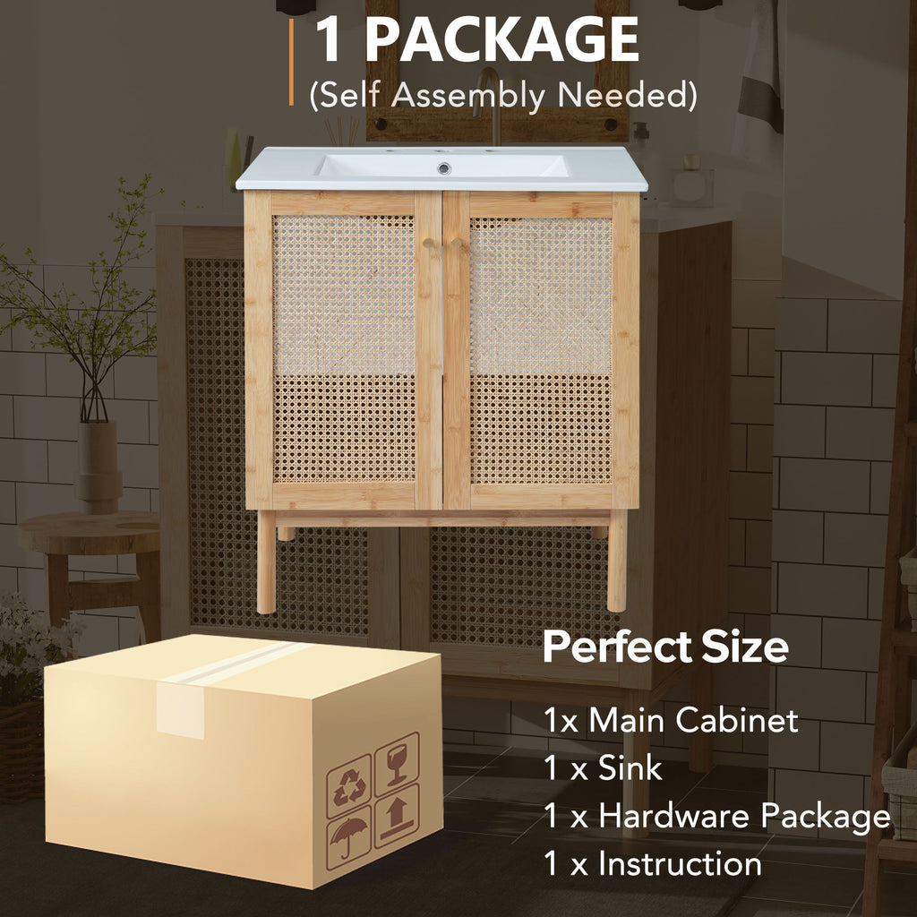 Bathroom Vanity Cabinet With Doors, Soft Close Design