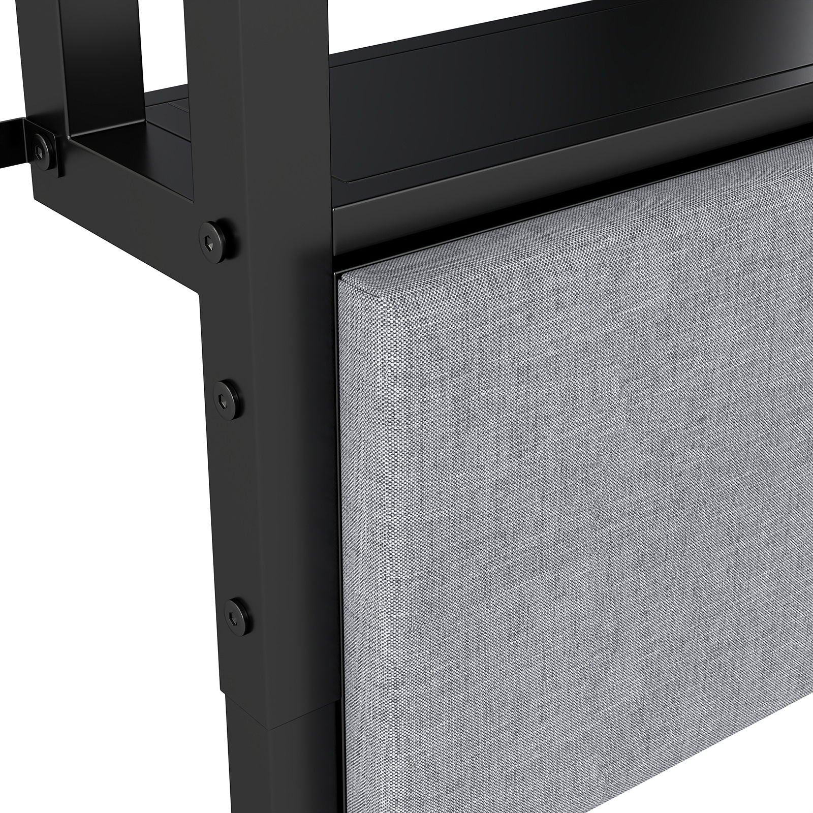Adjustable Height Reversible Headboard With Storage Shelf, LED Lights & USB Charging Station