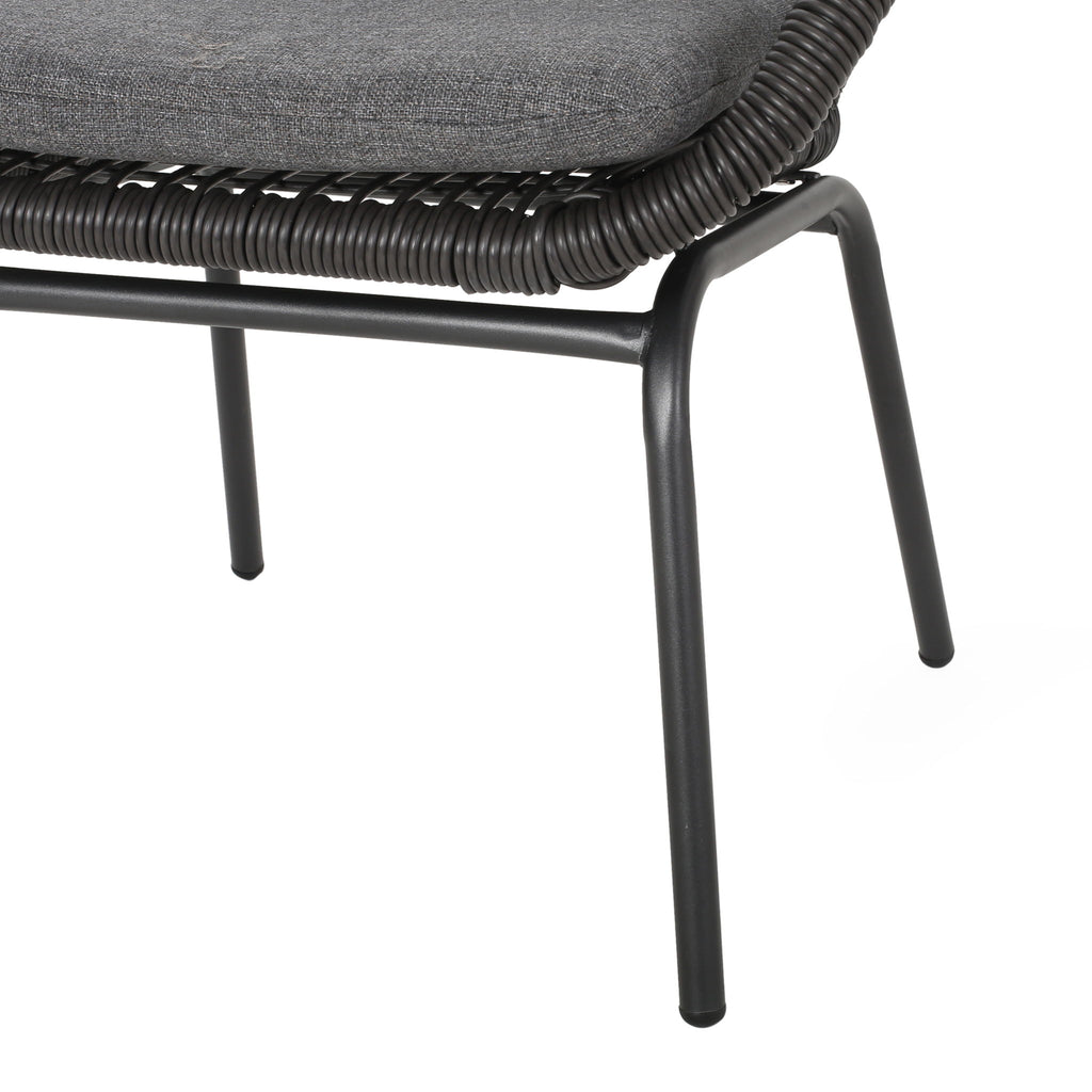 Outdoor Wicker Club Chair With Cushions (Set of 2)