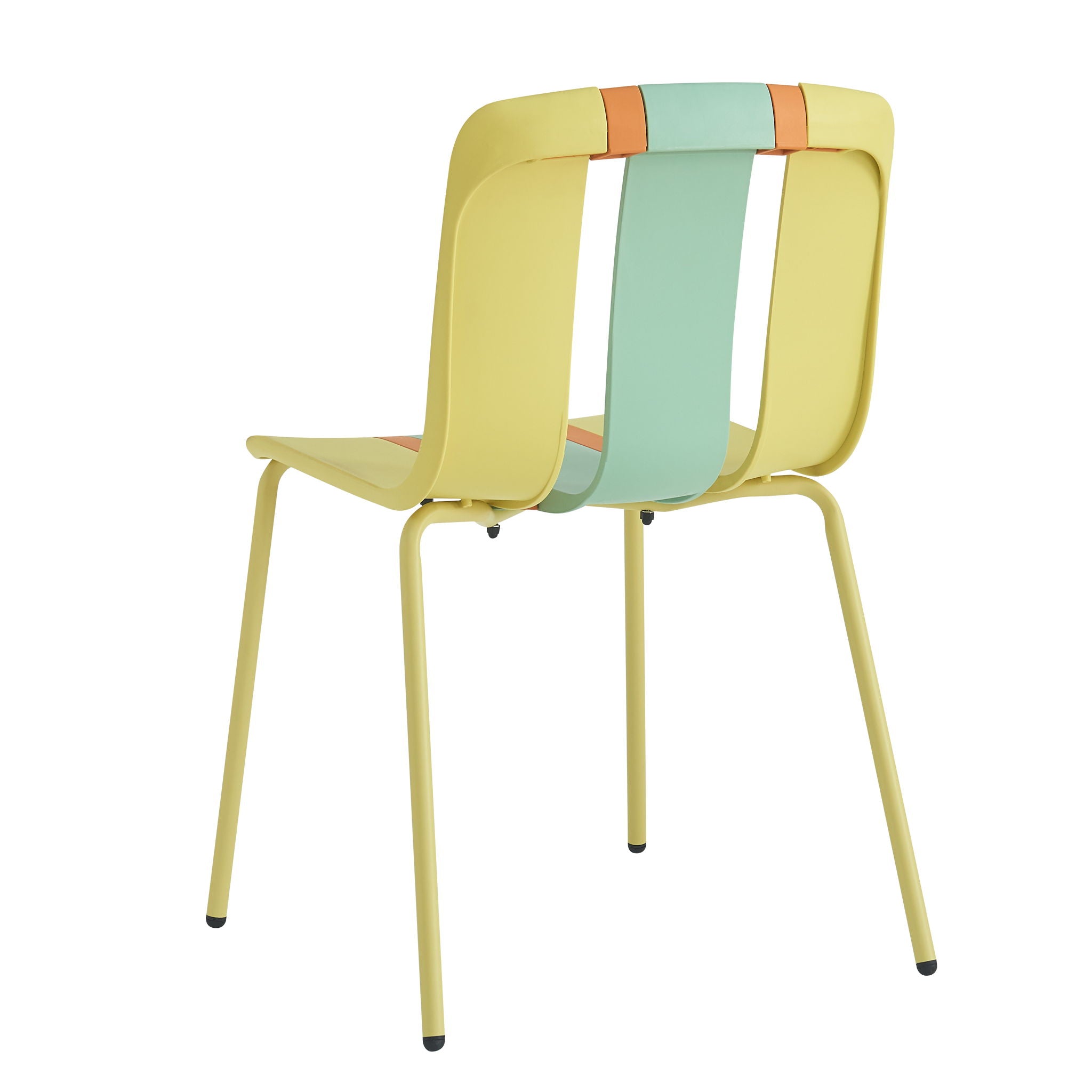 Modern Striped Blocking Single Chairs (Set of 4)