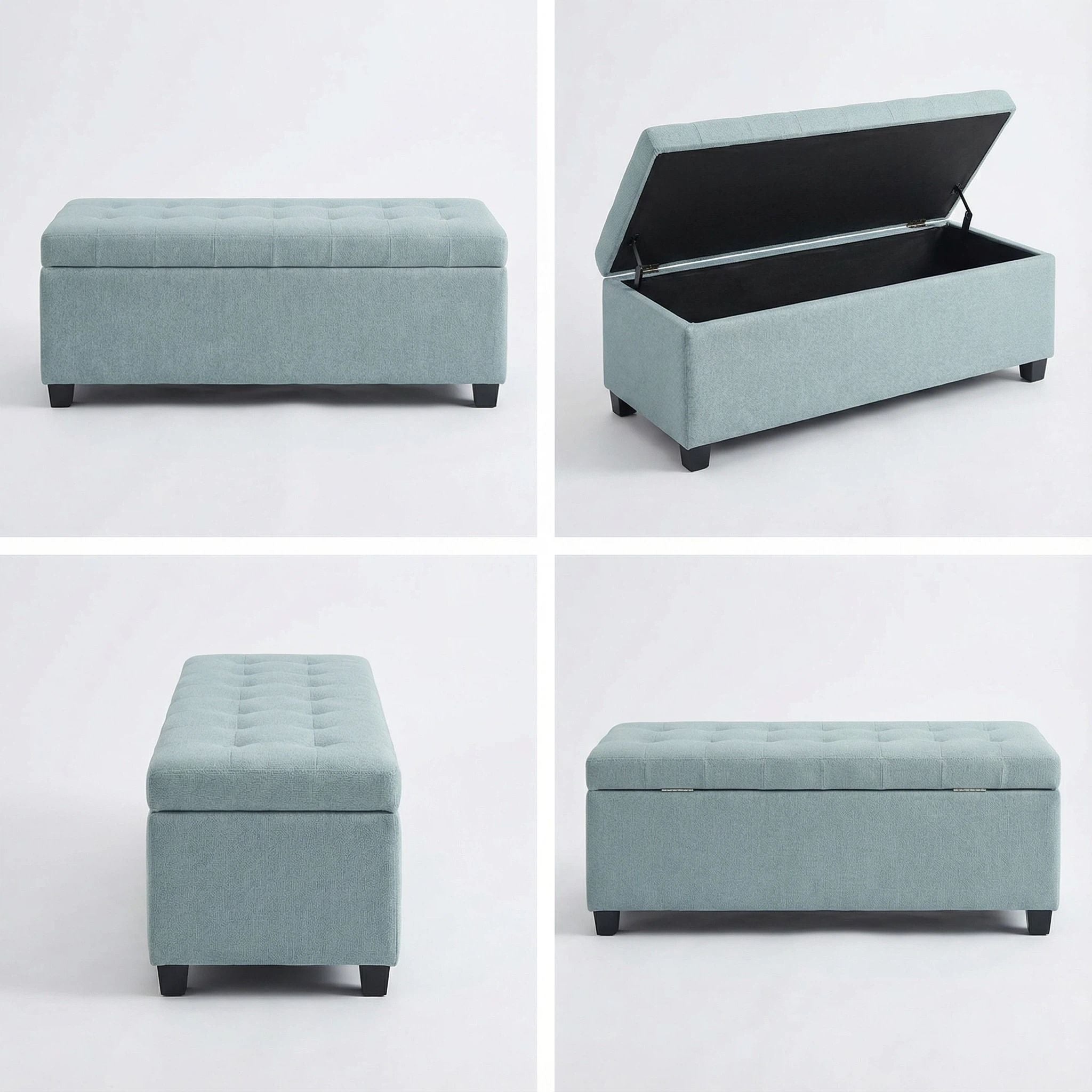 Elegant Tufted Storage Ottoman Bench