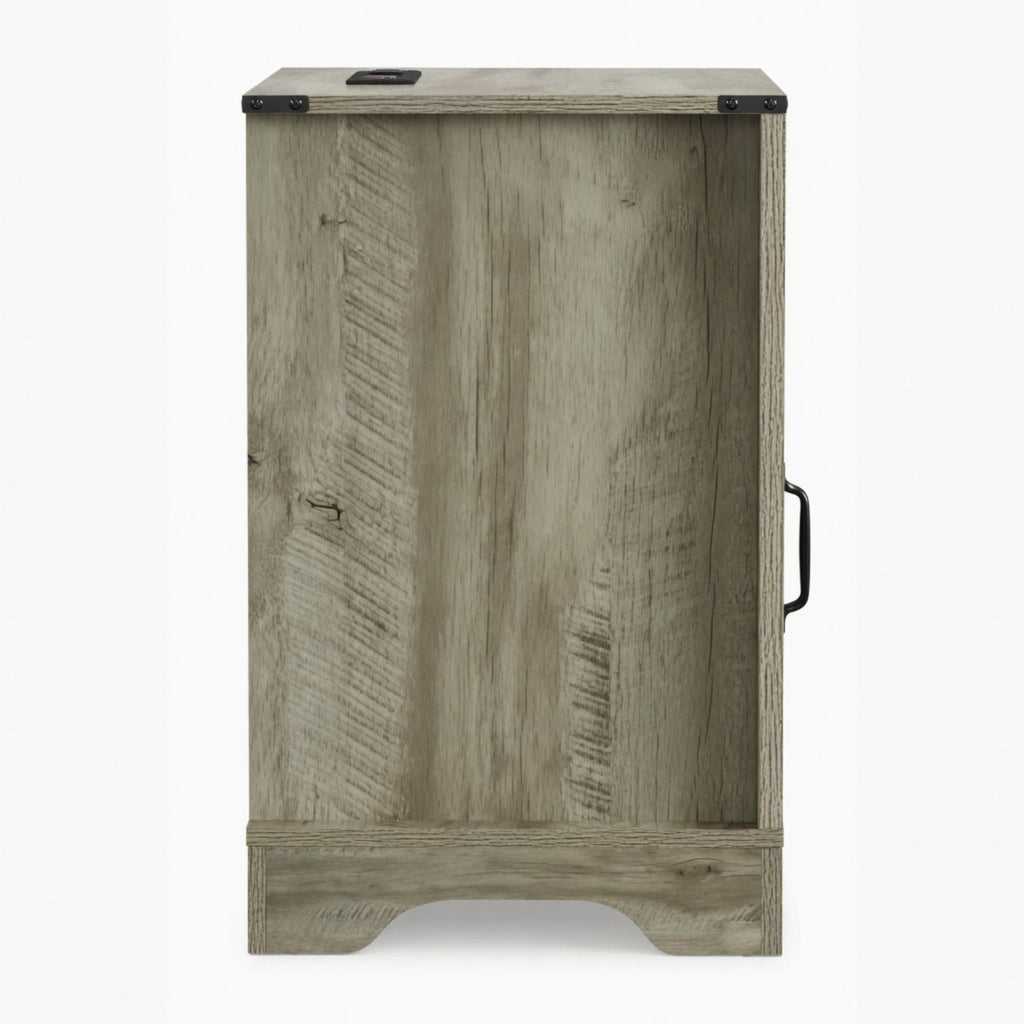 Farmhouse Nightstand, Charging Station & Storage