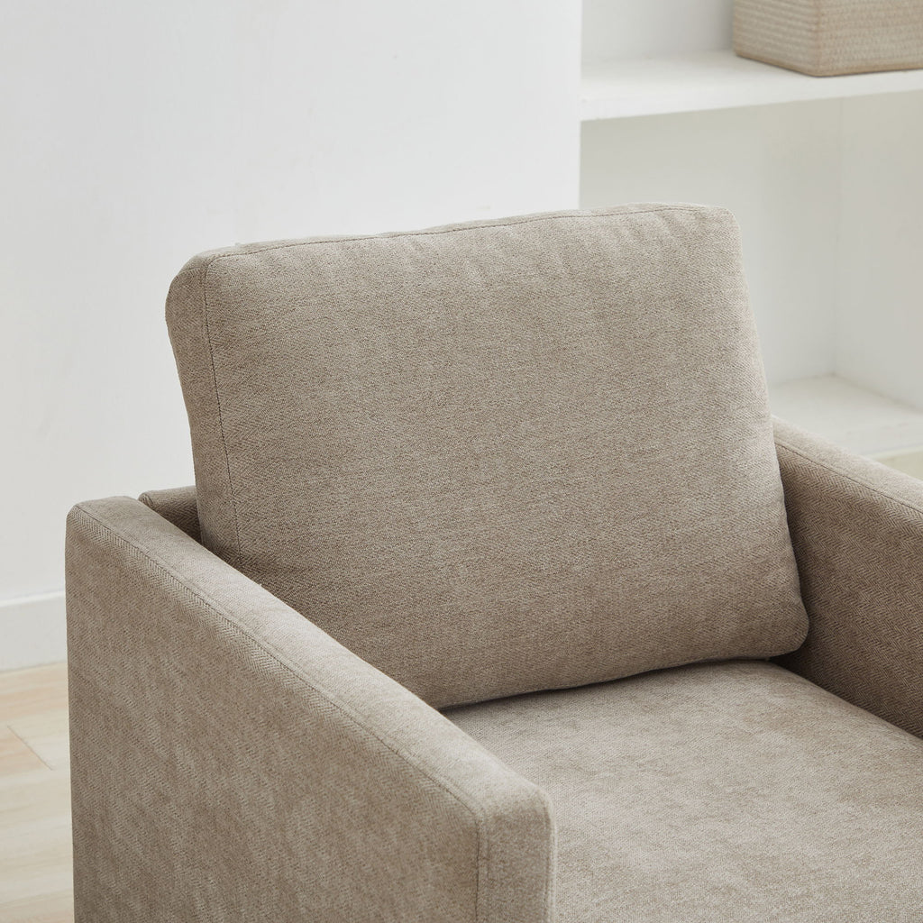 Square Upholstered Swivel Accent Chair