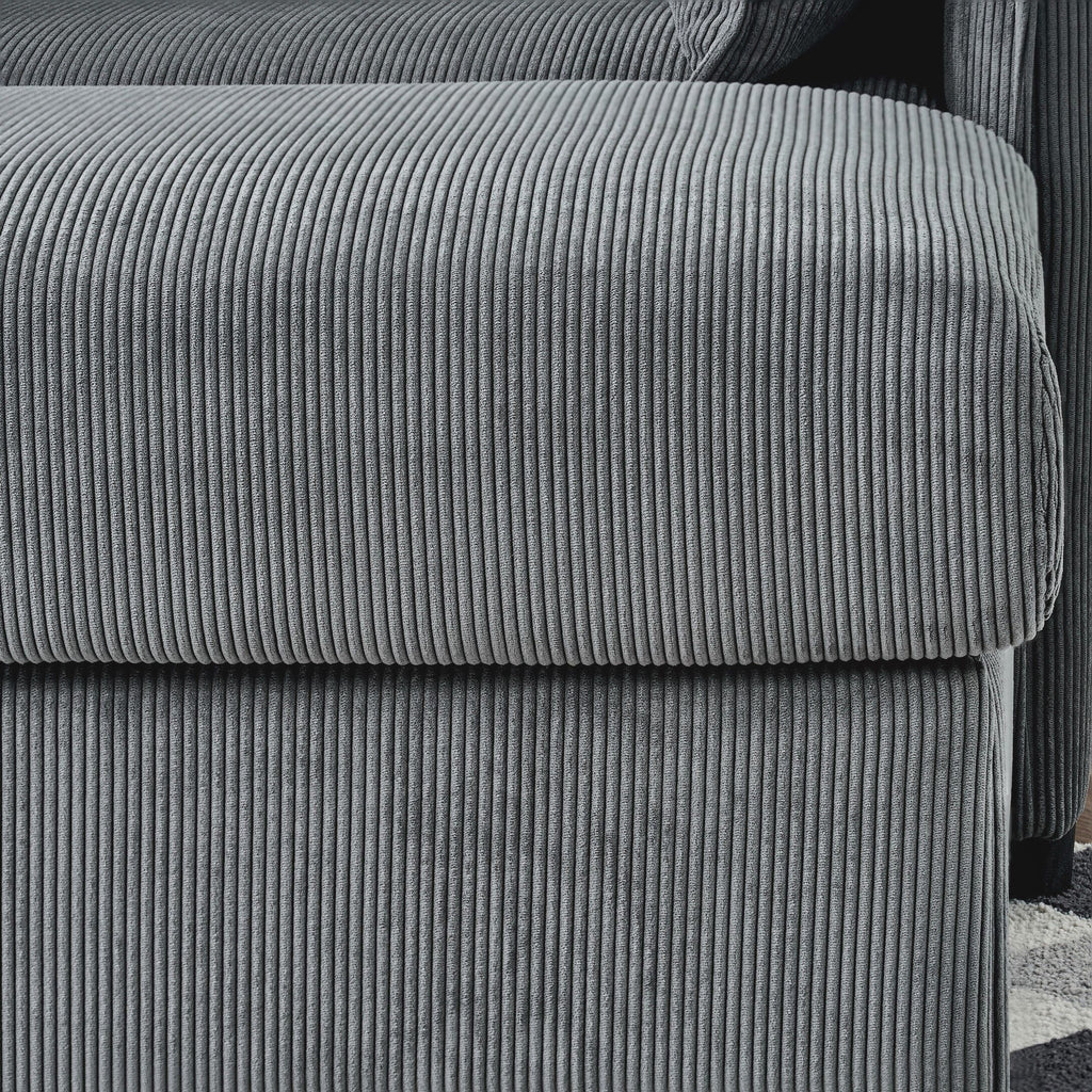 Comfy Oversized Chaise Lounge Chair With Ottoman And Storage