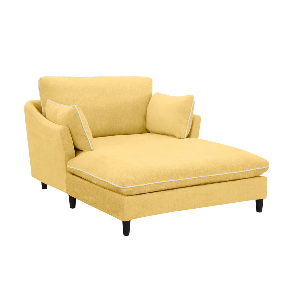 Modern Chaise Lounge Couch Sofa Bed With Pillows