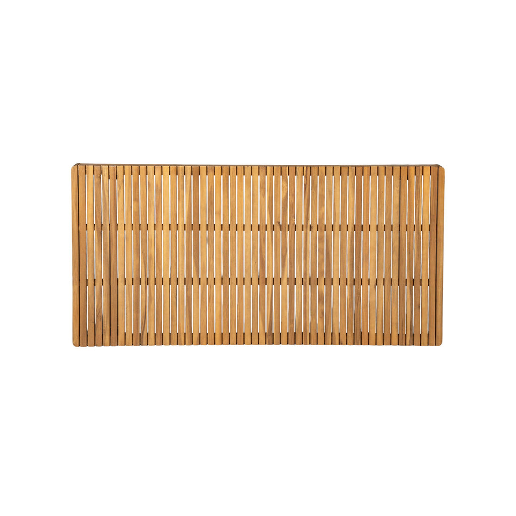 Outdoor Dining Table With Slatted Top, Ideal For Patio