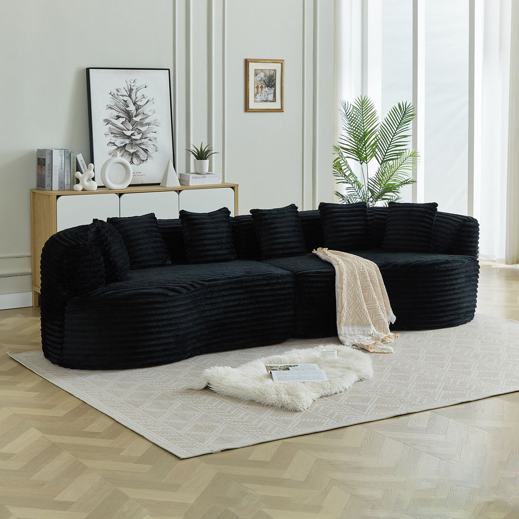 Sectional Sofa, Oversized 4 Seater With Deep Seat Design