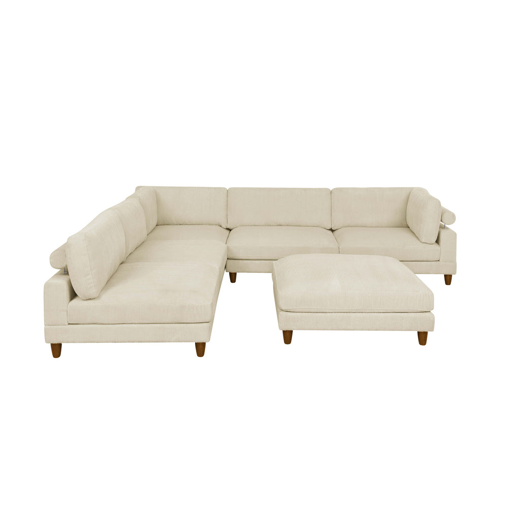 Modern Modular Sectional With Adjustable Back Support