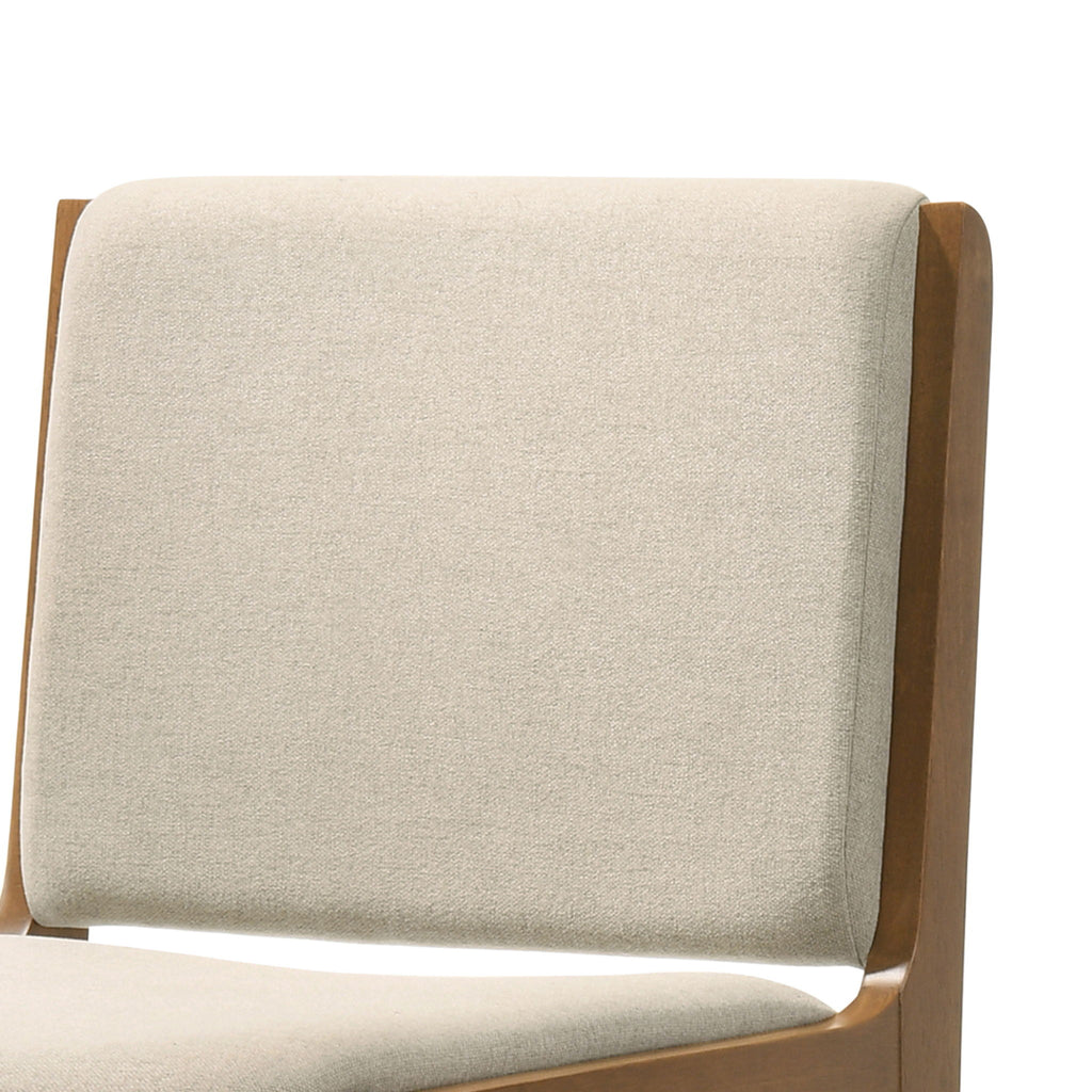 Contemporary Dining Chair Set Upholstered Fabric With Rubberwood Frame